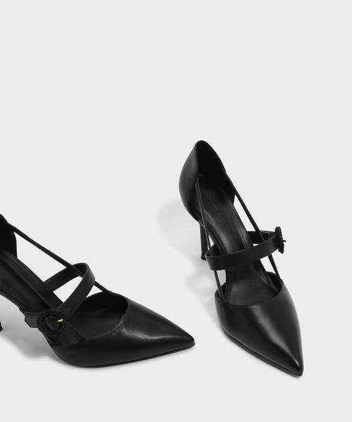 CHARLES & KEITH(チャールズ & キース)の「カットアウトディテールメリージェーンスティレット / CUT OUT DETAIL MARY JANE STILETTOS(ローファー・レディース・バーガンディー/ブラック/ピンク・25.5cm/23.5cm/22.5cm/24.5cm/23cm/25cm)」の7枚目の写真