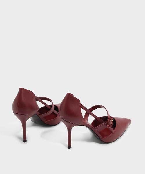 CHARLES & KEITH(チャールズ & キース)の「カットアウトディテールメリージェーンスティレット / CUT OUT DETAIL MARY JANE STILETTOS(ローファー・レディース・バーガンディー/ブラック/ピンク・25.5cm/23.5cm/22.5cm/24.5cm/23cm/25cm)」の11枚目の写真
