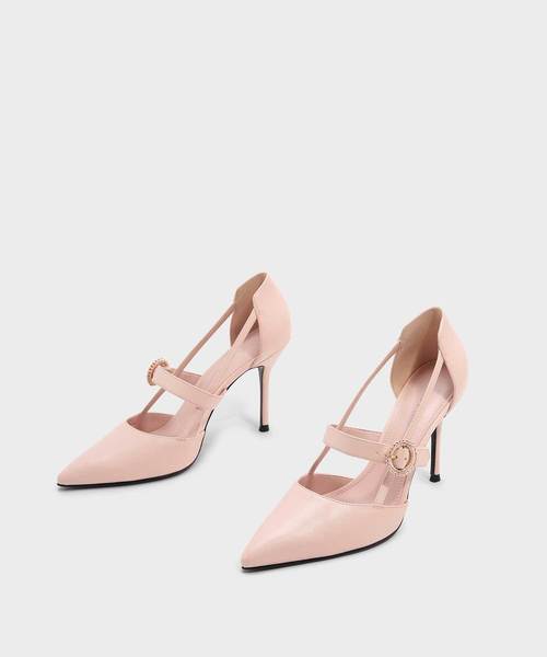 CHARLES & KEITH(チャールズ & キース)の「カットアウトディテールメリージェーンスティレット / CUT OUT DETAIL MARY JANE STILETTOS(ローファー・レディース・バーガンディー/ブラック/ピンク・25.5cm/23.5cm/22.5cm/24.5cm/23cm/25cm)」の15枚目の写真