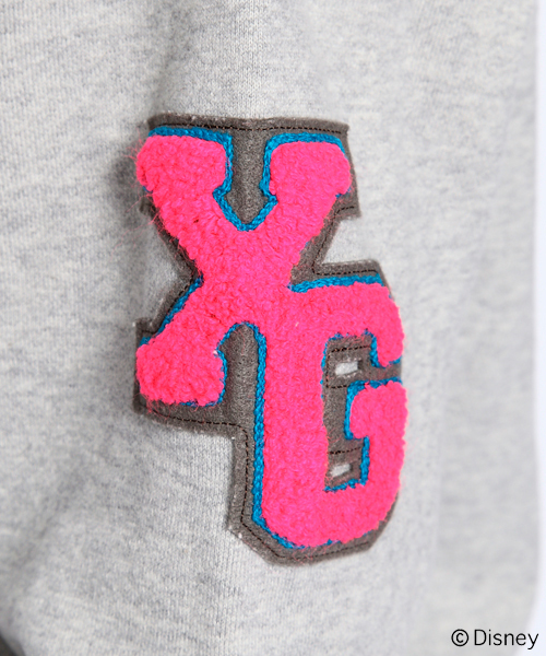 X-girl(エックスガール)の「Disney(ディズニー) / REMAKE DISNEY SWEAT PULLOVER(パーカー・レディース・アッシュグレー/オレンジ/ネイビー・1/2)」の9枚目の写真