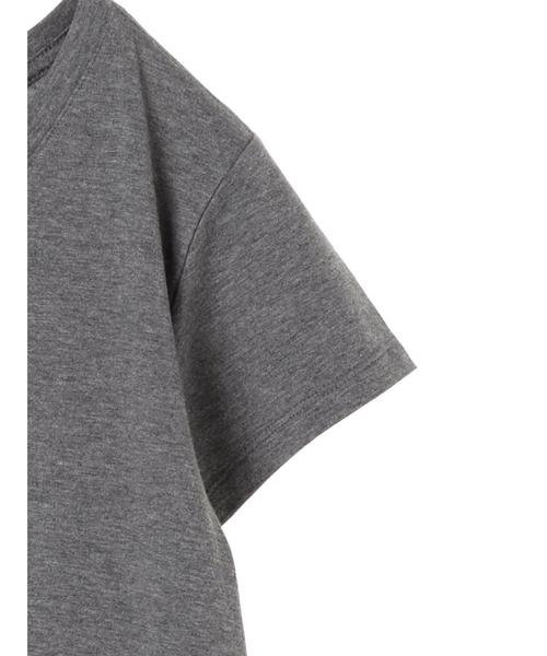 AMERICAN HOLIC(アメリカンホリック)の「・60新彊綿天竺フレンチスリーブVネックTEE(Tシャツ/カットソー・レディース・ブラック/オフホワイト/グレー系その他2/ブラウン・M/L)」の7枚目の写真