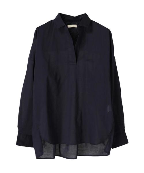 earth music&ecology（アースミュージックアンドエコロジー）の「イロイロコットンスキッパーシャツ ●（シャツ/ブラウス・レディース・ベージュ/ネイビー/オフホワイト/カーキ/グリーン/イエロー系その他/グレー系その他3/ベージュ系その他4/グリーン系その他5/ブルー系その他4/ブルー系その他5/レッド系その他7・FREE）」の17枚目の写真