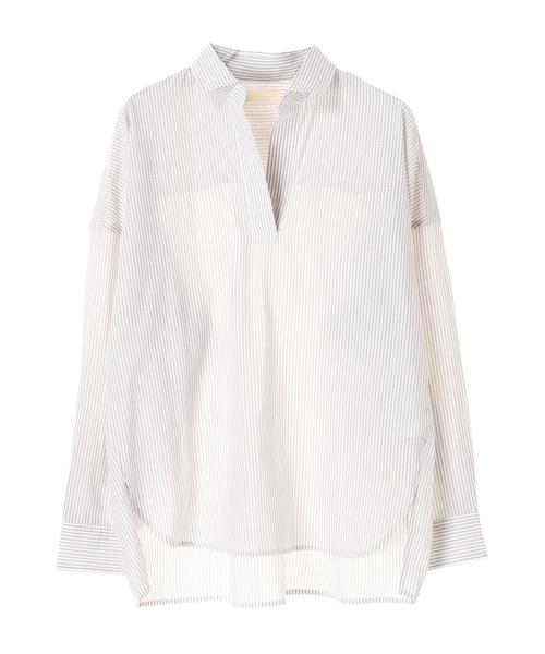 earth music&ecology（アースミュージックアンドエコロジー）の「イロイロコットンスキッパーシャツ ●（シャツ/ブラウス・レディース・ベージュ/ネイビー/オフホワイト/カーキ/グリーン/イエロー系その他/グレー系その他3/ベージュ系その他4/グリーン系その他5/ブルー系その他4/ブルー系その他5/レッド系その他7・FREE）」の18枚目の写真