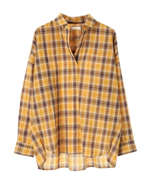 earth music&ecology（アースミュージックアンドエコロジー）の「イロイロコットンスキッパーシャツ ●（シャツ/ブラウス・レディース・ベージュ/ネイビー/オフホワイト/カーキ/グリーン/イエロー系その他/グレー系その他3/ベージュ系その他4/グリーン系その他5/ブルー系その他4/ブルー系その他5/レッド系その他7・FREE）」の22枚目の写真