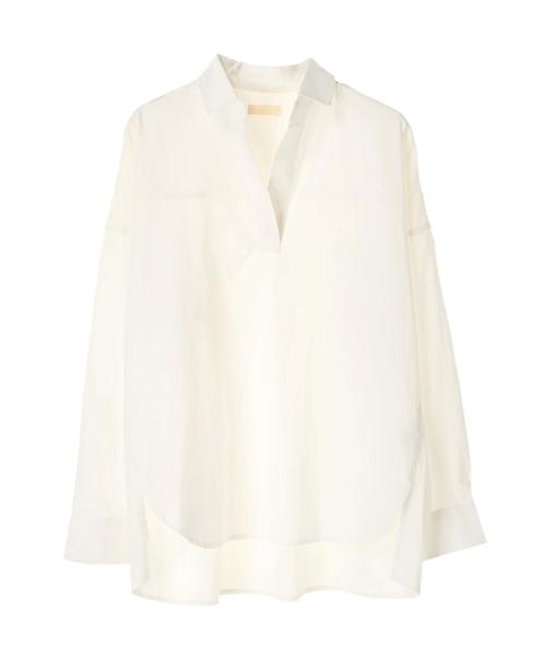 earth music&ecology（アースミュージックアンドエコロジー）の「イロイロコットンスキッパーシャツ ●（シャツ/ブラウス・レディース・ベージュ/ネイビー/オフホワイト/カーキ/グリーン/イエロー系その他/グレー系その他3/ベージュ系その他4/グリーン系その他5/ブルー系その他4/ブルー系その他5/レッド系その他7・FREE）」の13枚目の写真