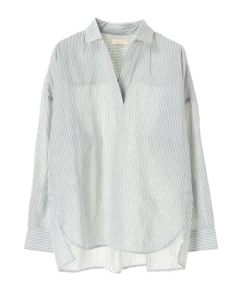 earth music&ecology（アースミュージックアンドエコロジー）の「イロイロコットンスキッパーシャツ ●（シャツ/ブラウス・レディース・ベージュ/ネイビー/オフホワイト/カーキ/グリーン/イエロー系その他/グレー系その他3/ベージュ系その他4/グリーン系その他5/ブルー系その他4/ブルー系その他5/レッド系その他7・FREE）」の15枚目の写真