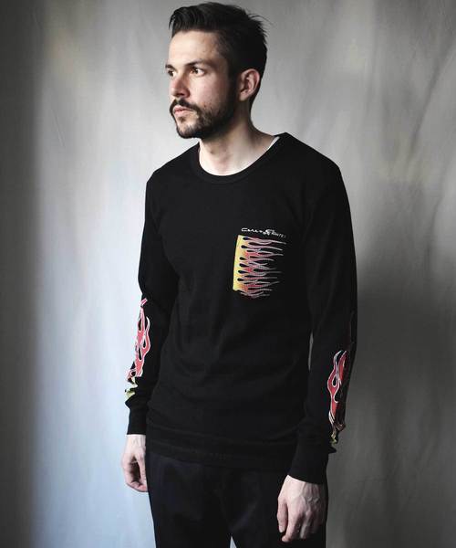CORE FIGHTER(コアファイター)の「FLAME THERMAL TOPS(Tシャツ/カットソー)」|ブラック