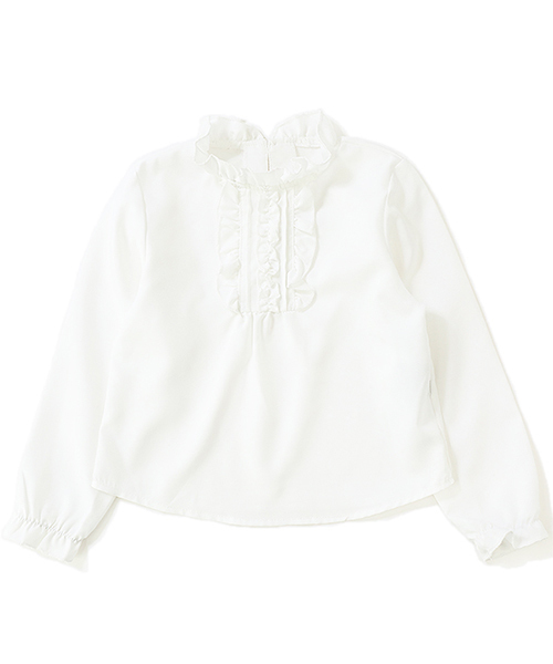 devirock(デビロック)の「襟フリルフォーマル長袖ブラウス(シャツ/ブラウス・キッズ・ホワイト・110cm/100cm/120cm/130cm/140cm/150cm/160cm)」の8枚目の写真