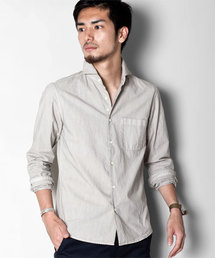 NANO universe | ギリシアコットン硫化染めシャツ(シャツ/ブラウス)