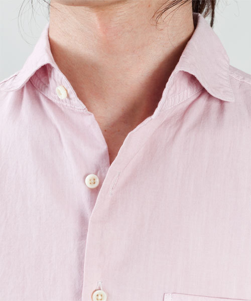 NANO universe（ナノユニバース）の「ギリシアコットン硫化染めシャツ（シャツ/ブラウス・メンズ・ホワイト/グレイッシュベージュ/ネイビー/ライトピンク/チャコール・SMALL/MEDIUM/LARGE/X-LARGE）」の15枚目の写真