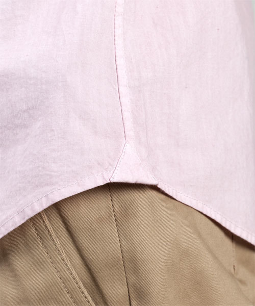 NANO universe（ナノユニバース）の「ギリシアコットン硫化染めシャツ（シャツ/ブラウス・メンズ・ホワイト/グレイッシュベージュ/ネイビー/ライトピンク/チャコール・SMALL/MEDIUM/LARGE/X-LARGE）」の9枚目の写真