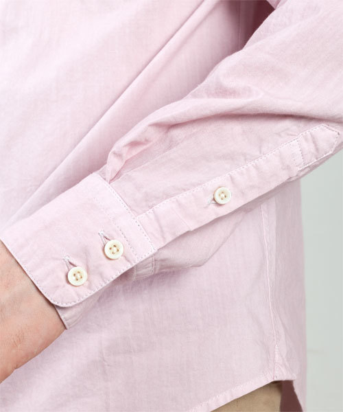 NANO universe（ナノユニバース）の「ギリシアコットン硫化染めシャツ（シャツ/ブラウス・メンズ・ホワイト/グレイッシュベージュ/ネイビー/ライトピンク/チャコール・SMALL/MEDIUM/LARGE/X-LARGE）」の12枚目の写真