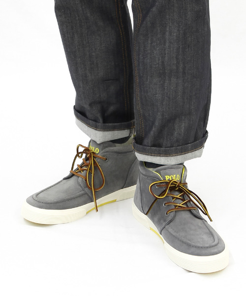 Polo Ralph Lauren ポロ ラルフ ローレン の ポロラルフローレン メンズ Federico フェデリコ ミドルカット レザースニーカー スニーカー Wear
