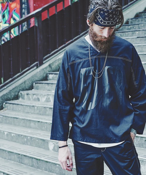 CHORD NUMBER EIGHT（コードナンバーエイト）の「FOOTBALL SHIRT（シャツ/ブラウス・メンズ・ブラック/パープル/レッド・SMALL/MEDIUM/LARGE）」の8枚目の写真