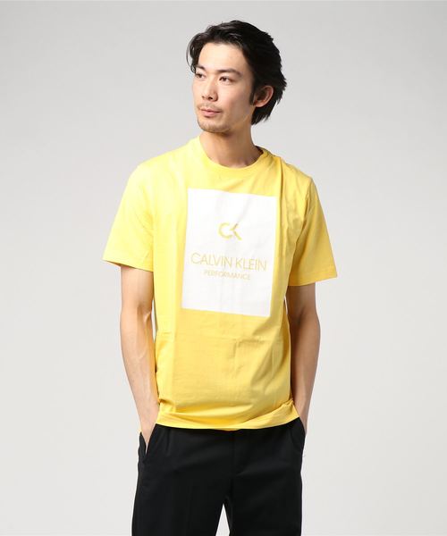 Calvin Klein(カルバン・クライン)の「ボックス ロゴ Tシャツ(Tシャツ/カットソー・メンズ・グレー/ゴールド/ホワイト/ブラック/その他/ホワイト系その他5・S/M/L/XL)」の5枚目の写真