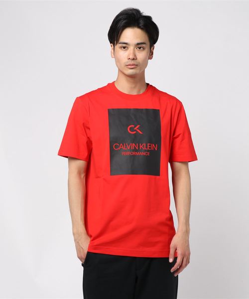 Calvin Klein(カルバン・クライン)の「ボックス ロゴ Tシャツ(Tシャツ/カットソー・メンズ・グレー/ゴールド/ホワイト/ブラック/その他/ホワイト系その他5・S/M/L/XL)」の6枚目の写真