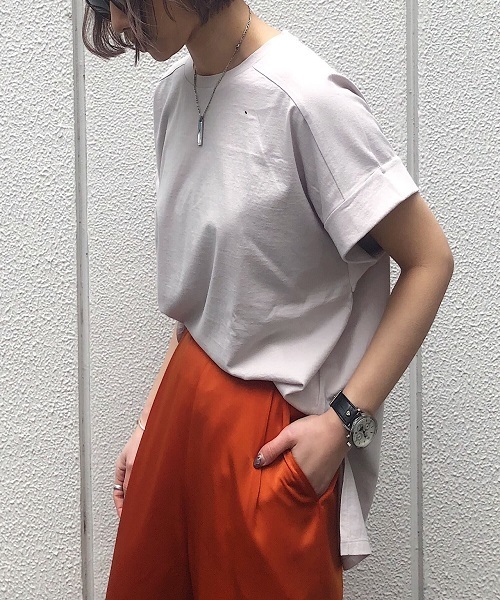 PAGEBOY（ページボーイ）の「リッチコットンクルーネックＴシャツ（Tシャツ/カットソー・レディース・ホワイト/ブラック/ダークブラウン/ライトグレー・FREE）」の3枚目の写真