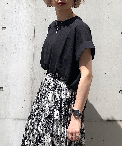 PAGEBOY（ページボーイ）の「リッチコットンクルーネックＴシャツ（Tシャツ/カットソー・レディース・ホワイト/ブラック/ダークブラウン/ライトグレー・FREE）」の21枚目の写真