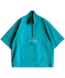 SHAREEF | RIPPLE HALF ZIP S/S BIG-T(Tシャツ/カットソー)