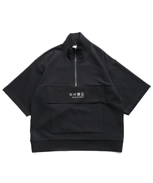 SHAREEF(シャリーフ)の「RIPPLE HALF ZIP S/S BIG-T(Tシャツ/カットソー・メンズ・ホワイト/ブラック/ターコイズブルー/レッド・1/2/3)」の19枚目の写真