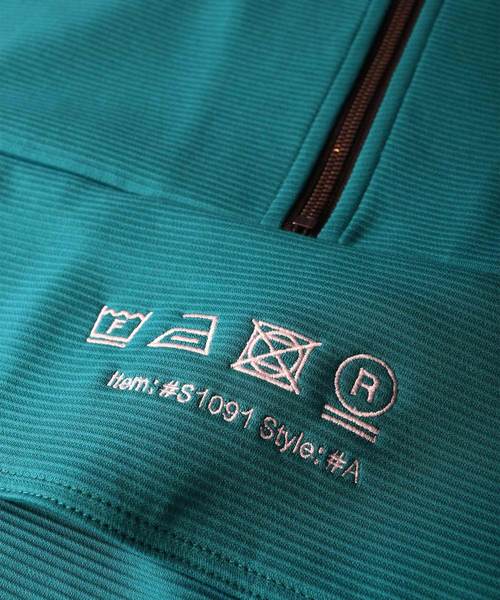 SHAREEF(シャリーフ)の「RIPPLE HALF ZIP S/S BIG-T(Tシャツ/カットソー・メンズ・ホワイト/ブラック/ターコイズブルー/レッド・1/2/3)」の13枚目の写真