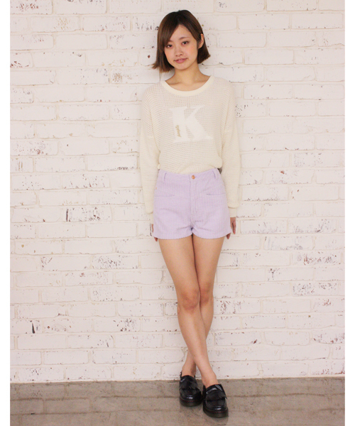 Kastane(カスタネ)の「【Kastane】H.Wヨークショートパンツ(その他パンツ・レディース・ホワイト/グリーン/ブルー/ライトブルー/ラベンダー・X-SMALL/SMALL/MEDIUM/LARGE)」の2枚目の写真