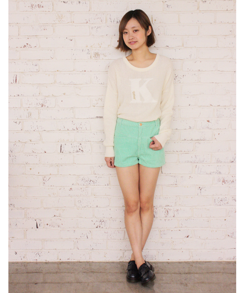 Kastane(カスタネ)の「【Kastane】H.Wヨークショートパンツ(その他パンツ・レディース・ホワイト/グリーン/ブルー/ライトブルー/ラベンダー・X-SMALL/SMALL/MEDIUM/LARGE)」の4枚目の写真