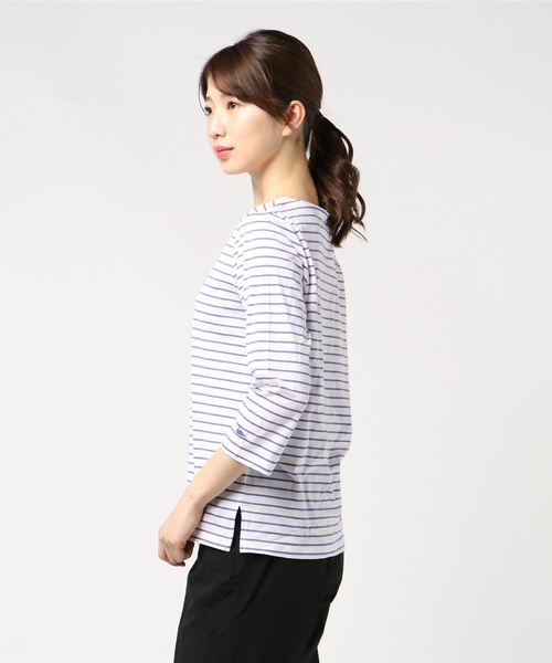 DECOY SINCE 1981（デコイシンスイチキュウハチイチ）の「◇カタログ掲載◇【オーガニックコットンシリーズ】ボーダーTシャツ（Tシャツ/カットソー・レディース・ネイビー/ピンク/イエロー/ラベンダー・LL/M size/L size）」の11枚目の写真