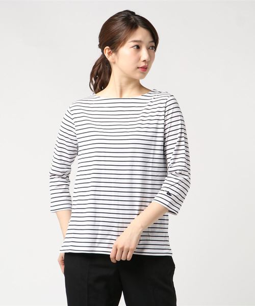 DECOY SINCE 1981（デコイシンスイチキュウハチイチ）の「◇カタログ掲載◇【オーガニックコットンシリーズ】ボーダーTシャツ（Tシャツ/カットソー・レディース・ネイビー/ピンク/イエロー/ラベンダー・LL/M size/L size）」の13枚目の写真