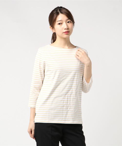 DECOY SINCE 1981（デコイシンスイチキュウハチイチ）の「◇カタログ掲載◇【オーガニックコットンシリーズ】ボーダーTシャツ（Tシャツ/カットソー・レディース・ネイビー/ピンク/イエロー/ラベンダー・LL/M size/L size）」の15枚目の写真