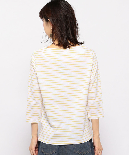 DECOY SINCE 1981（デコイシンスイチキュウハチイチ）の「◇カタログ掲載◇【オーガニックコットンシリーズ】ボーダーTシャツ（Tシャツ/カットソー・レディース・ネイビー/ピンク/イエロー/ラベンダー・LL/M size/L size）」の18枚目の写真