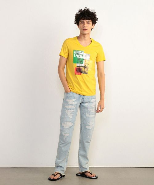 ARMANI EXCHANGE(アルマーニエクスチェンジ)の「【A|Xアルマーニ エクスチェンジ】ライトウォッシュ&ダメージ ストレートデニムパンツ_J14(デニムパンツ・メンズ・インディゴブルー・28inch/29inch/30inch/31inch/32inch/33inch/34inch/36inch)」の10枚目の写真