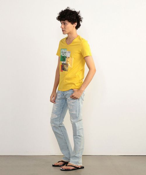 ARMANI EXCHANGE(アルマーニエクスチェンジ)の「【A|Xアルマーニ エクスチェンジ】ライトウォッシュ&ダメージ ストレートデニムパンツ_J14(デニムパンツ・メンズ・インディゴブルー・28inch/29inch/30inch/31inch/32inch/33inch/34inch/36inch)」の8枚目の写真