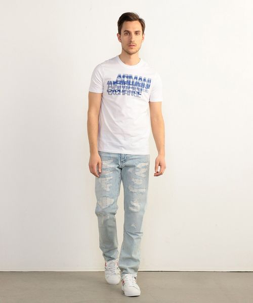 ARMANI EXCHANGE(アルマーニエクスチェンジ)の「【A|Xアルマーニ エクスチェンジ】ライトウォッシュ&ダメージ ストレートデニムパンツ_J14(デニムパンツ・メンズ・インディゴブルー・28inch/29inch/30inch/31inch/32inch/33inch/34inch/36inch)」の11枚目の写真