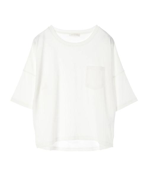 AMERICAN HOLIC(アメリカンホリック)の「ポケット付Tシャツ*(Tシャツ/カットソー・レディース・オフホワイト/ブルー/ピンク/チャコールグレー・FREE)」の10枚目の写真