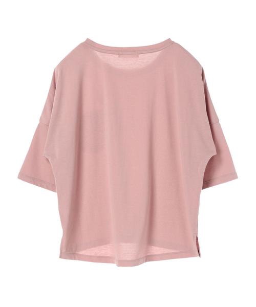 AMERICAN HOLIC(アメリカンホリック)の「ポケット付Tシャツ*(Tシャツ/カットソー・レディース・オフホワイト/ブルー/ピンク/チャコールグレー・FREE)」の6枚目の写真