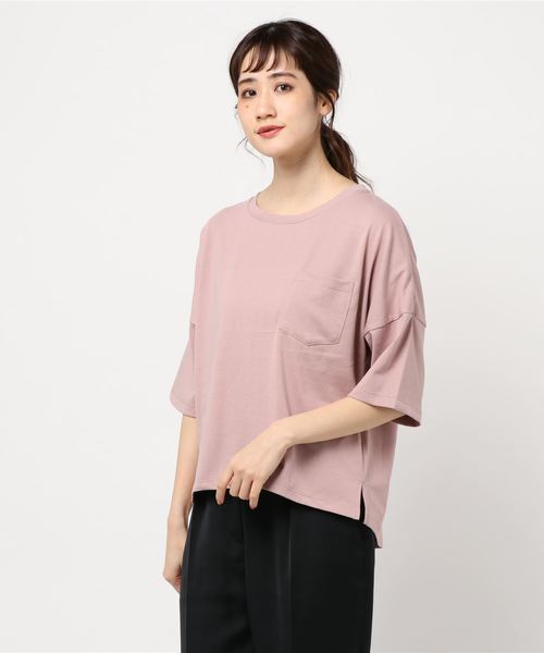 AMERICAN HOLIC(アメリカンホリック)の「ポケット付Tシャツ*(Tシャツ/カットソー・レディース・オフホワイト/ブルー/ピンク/チャコールグレー・FREE)」の18枚目の写真