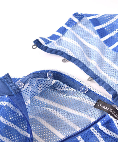 BeBe（ベベ）の「BeBe/メッシュ防虫加工パーカー（パーカー・キッズ・グレー/ピンク/ブルー・100/110/120/90/130/140/150）」の14枚目の写真