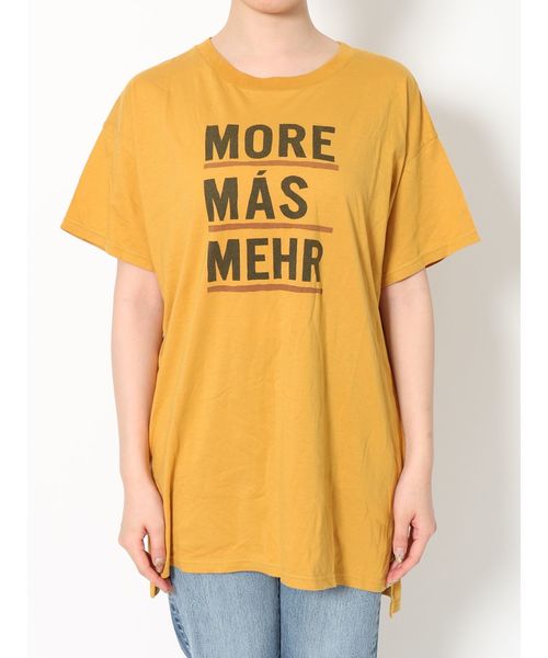 Ungrid（アングリッド）の「MOREロゴプリントTee（Tシャツ/カットソー・レディース・パープル/オフホワイト/イエロー・FREE）」の6枚目の写真