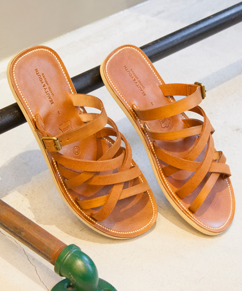 BEAUTY&YOUTH UNITED ARROWS(ビューティーアンドユースユナイテッドアローズ)の「by∴ ナロー クロスサンダル 14ss(サンダル・メンズ・ブラウン/ダークブラウン・LARGE/MEDIUM/X-LARGE/SMALL)」の4枚目の写真