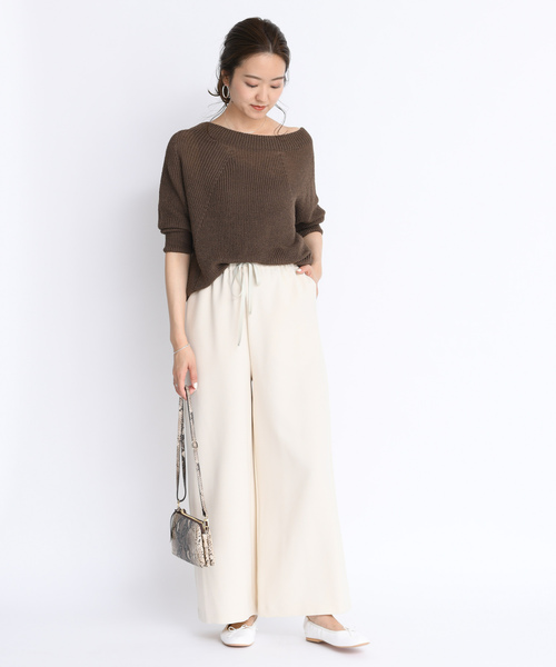 DouDou（ドゥドゥ）の「ワイドイージーパンツ（その他パンツ・レディース・ベージュ/オフホワイト/ピンク・FREE）」の18枚目の写真