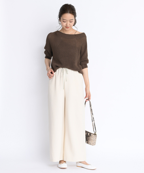 DouDou（ドゥドゥ）の「ワイドイージーパンツ（その他パンツ・レディース・ベージュ/オフホワイト/ピンク・FREE）」の6枚目の写真