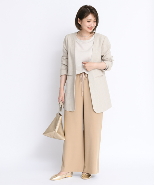 DouDou（ドゥドゥ）の「ワイドイージーパンツ（その他パンツ・レディース・ベージュ/オフホワイト/ピンク・FREE）」の11枚目の写真