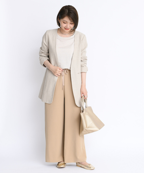 DouDou（ドゥドゥ）の「ワイドイージーパンツ（その他パンツ・レディース・ベージュ/オフホワイト/ピンク・FREE）」の19枚目の写真