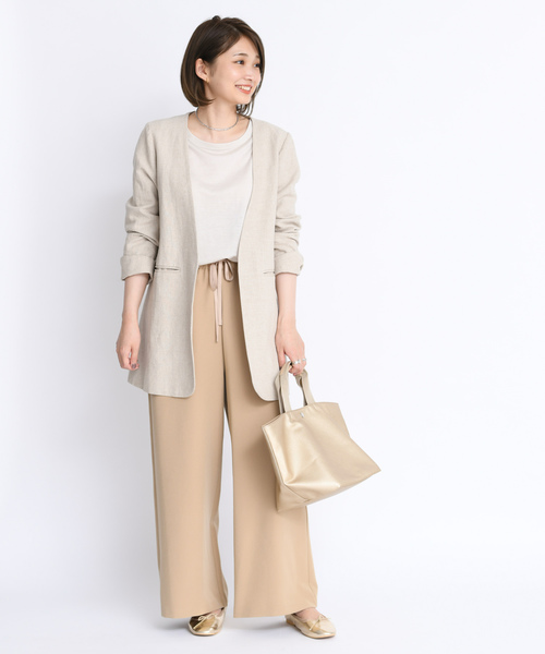 DouDou（ドゥドゥ）の「ワイドイージーパンツ（その他パンツ・レディース・ベージュ/オフホワイト/ピンク・FREE）」の15枚目の写真