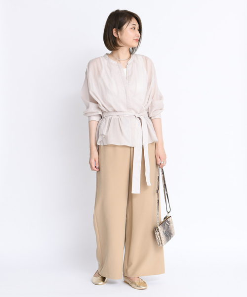 DouDou（ドゥドゥ）の「ワイドイージーパンツ（その他パンツ・レディース・ベージュ/オフホワイト/ピンク・FREE）」の12枚目の写真