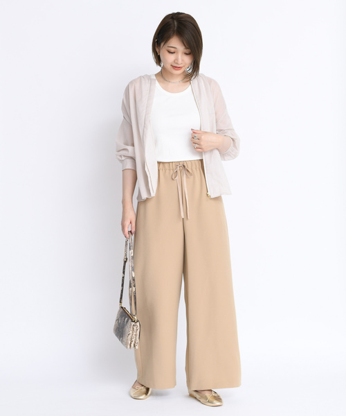 DouDou（ドゥドゥ）の「ワイドイージーパンツ（その他パンツ・レディース・ベージュ/オフホワイト/ピンク・FREE）」の16枚目の写真