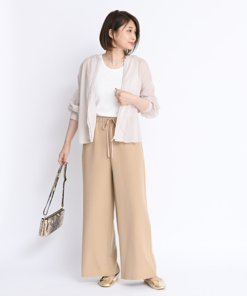 DouDou（ドゥドゥ）の「ワイドイージーパンツ（その他パンツ・レディース・ベージュ/オフホワイト/ピンク・FREE）」の8枚目の写真