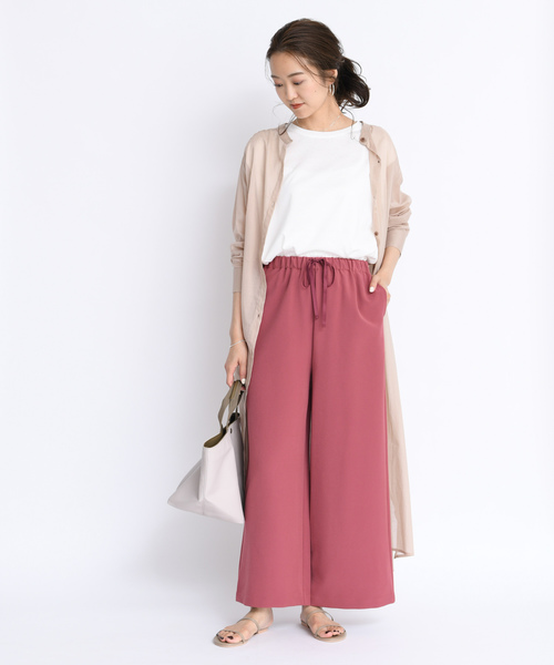 DouDou（ドゥドゥ）の「ワイドイージーパンツ（その他パンツ・レディース・ベージュ/オフホワイト/ピンク・FREE）」の13枚目の写真