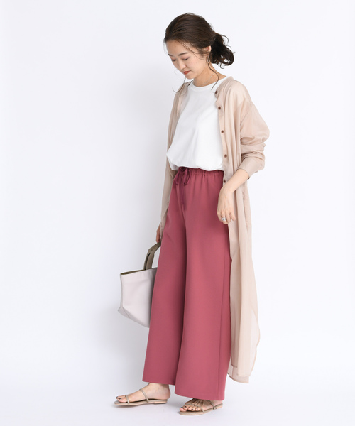DouDou（ドゥドゥ）の「ワイドイージーパンツ（その他パンツ・レディース・ベージュ/オフホワイト/ピンク・FREE）」の21枚目の写真